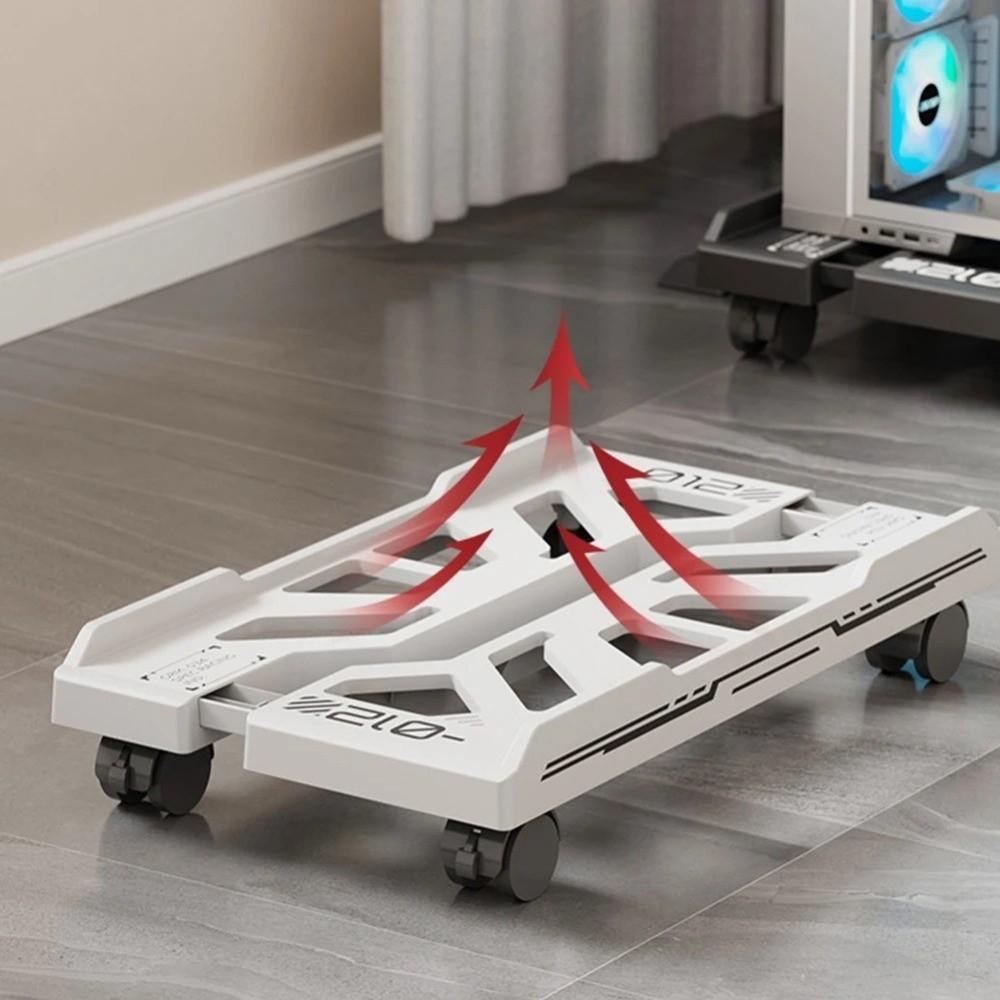 Universal Adjustable CPU Holder Mobile Scalable CPU Stand with Caster Wheels CPU Tower Holder Home/Gaming/Office