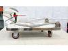Foldable Stainless Steel Flatbed Trolley - Silent Small Trailer for Construction and Logistics.