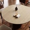 Tapis de table à manger rond en bois de journal, résistant à l'huile, imperméable, lavable et à laisser en place, petit tapis de table basse en PVC, nappe/set de table en cuir anti-brûlure