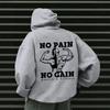 Street Sports Style Fitness Slogan Muscle Men Print Hoodie Oversize Couple Sweater