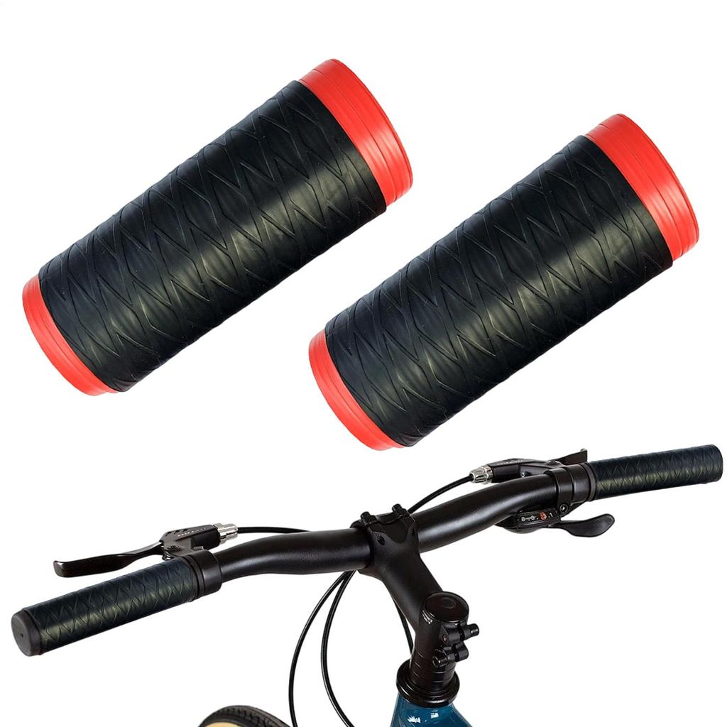 Silicone Motorcycle Grips 2-Pack Non-Slip & Shock Absorbing Handlebar Grip Covers Comfort Upgrade for Mountain Scooter Biking