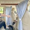 Car Curtains Summer Car Front Rear Partition Curtain -Cute Cartoon Bear Window Shade Privacy Sunscreen Heat Insulation Accessory