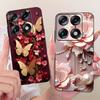 For Motorola Signature Cute Flower Butterfly Cat Painted Case For Motorola Signature XT2603-2 Black Silicone Soft Phone Cases