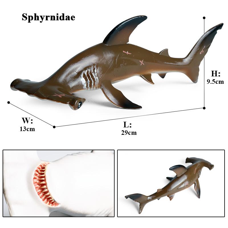 Oenux Ocean Animal Savage Megalodon Beluga Big Shark Orca Sperm Blue Whale Action Figures Sea Life Model Educational Kids Toy