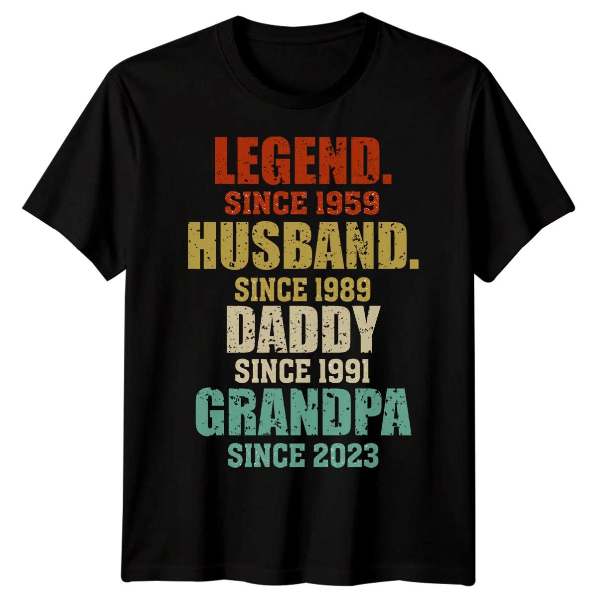 Personalised Mens Legend Husband Dad Grandpa Funny Fathers Day T-Shirt Tee #FD S