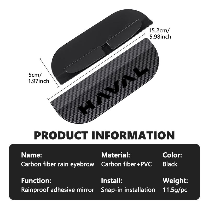 Car Rearview Mirror Rain Eyebrow Rain Shield Snow Sun Visor Cover For Haval Great Wall Jolion H1 H2 H3 H4 H5 H6 H7 H9 F5 F7 M4