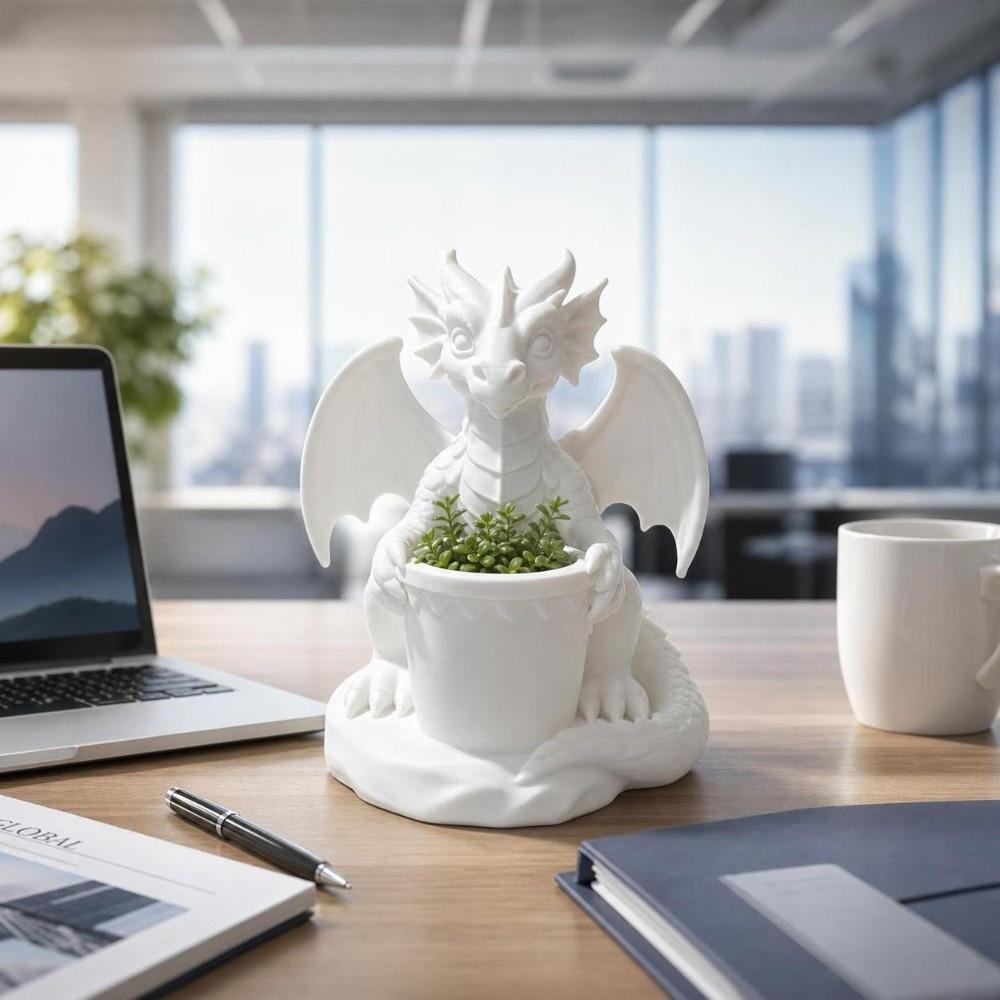 3D Printed Succulent Plant Flowerpot Gothic Style Desktop Ornaments Dragon Planter Pot  Table