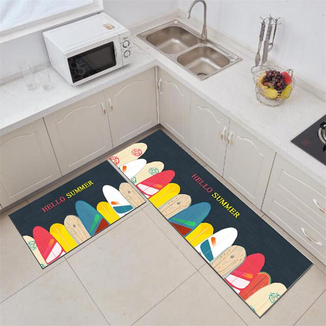 Washable Kitchen Floor Rugs Cute Anti -Slip Long Rug Mat For Kitchen Decoration Outdoor Doormat Interior Entrance Door Mats