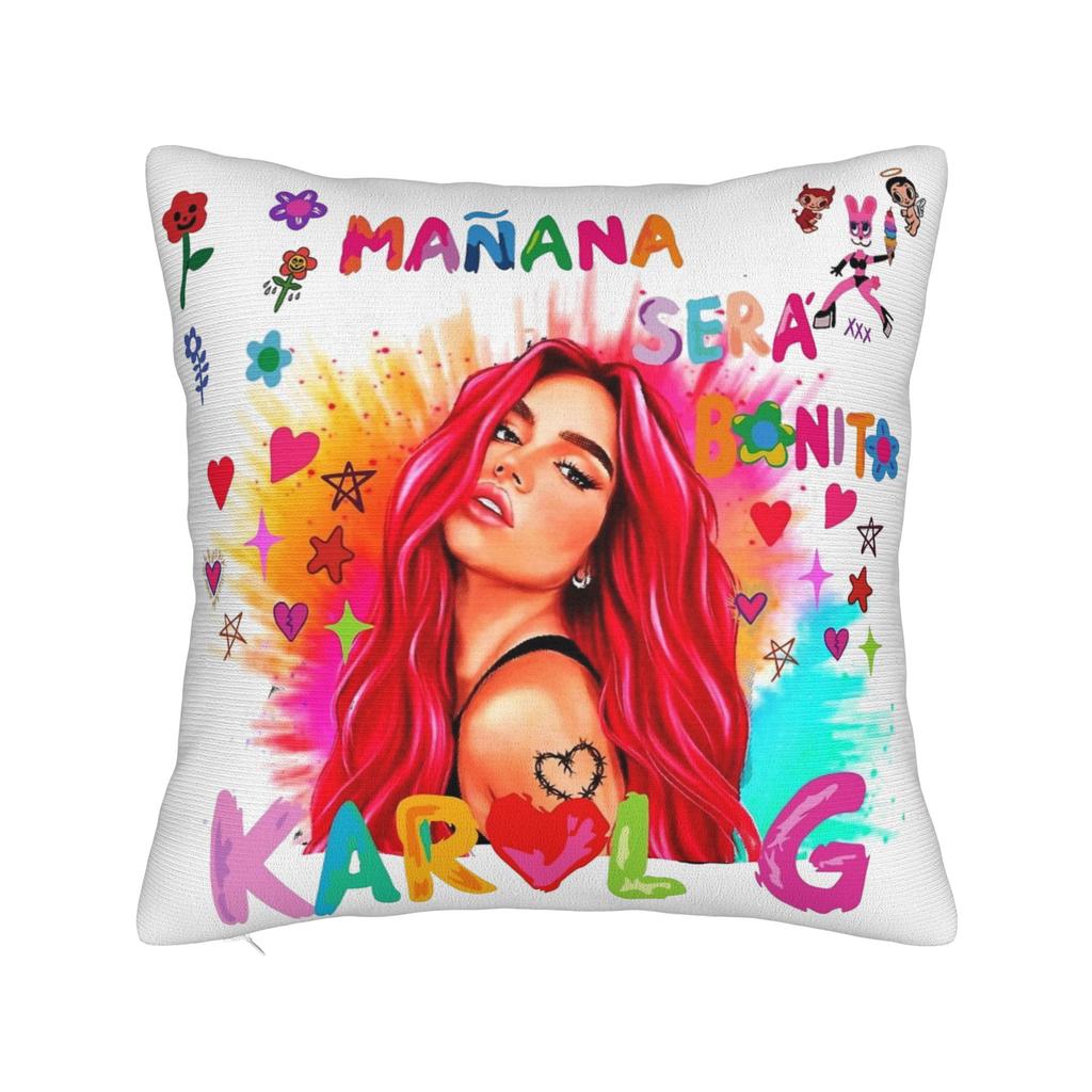 Manana Sera Bonito Karol G Music Pillowcase Printing Polyester Cushion Cover Decor Pillow Case Cover Bedroom Drop Shipping