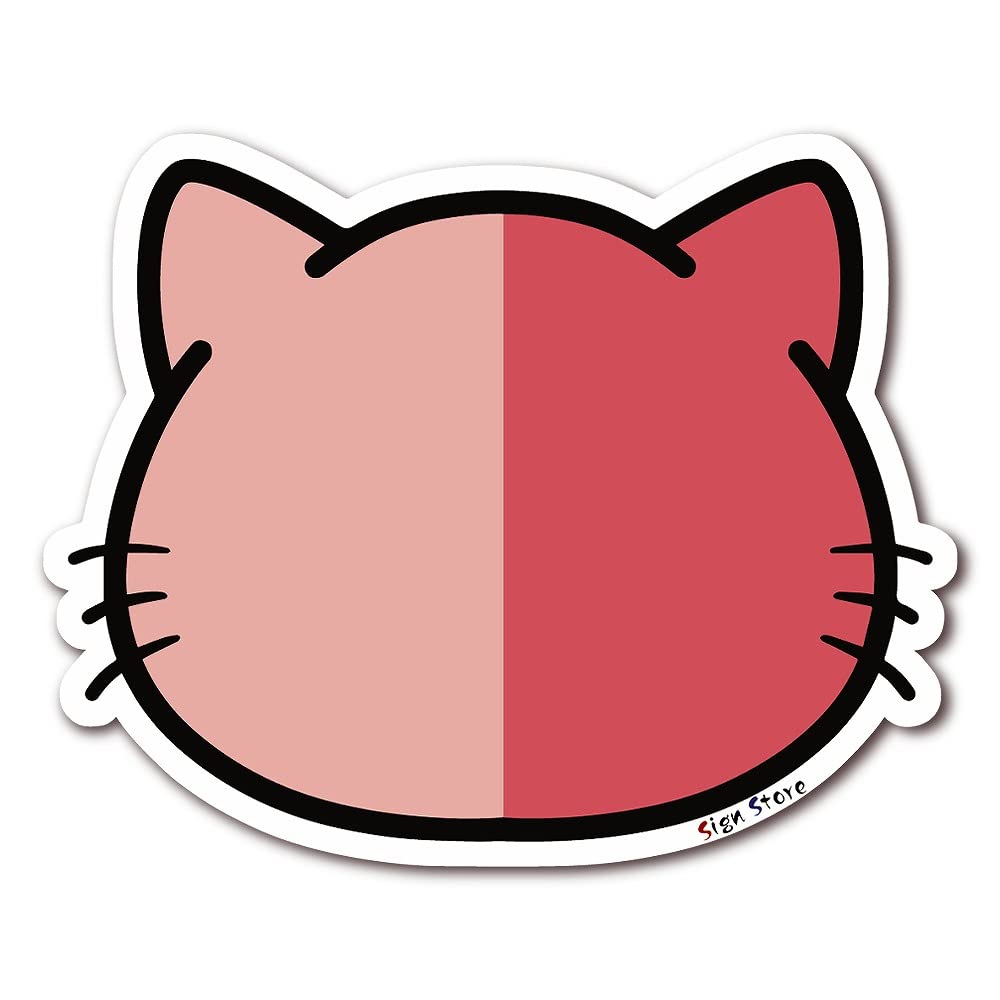 

SignStore Наклейка Знак начинающего в форме кошки Прибл.. 3,7 x 4,9 дюйма (9.5 x 12.5 розовый