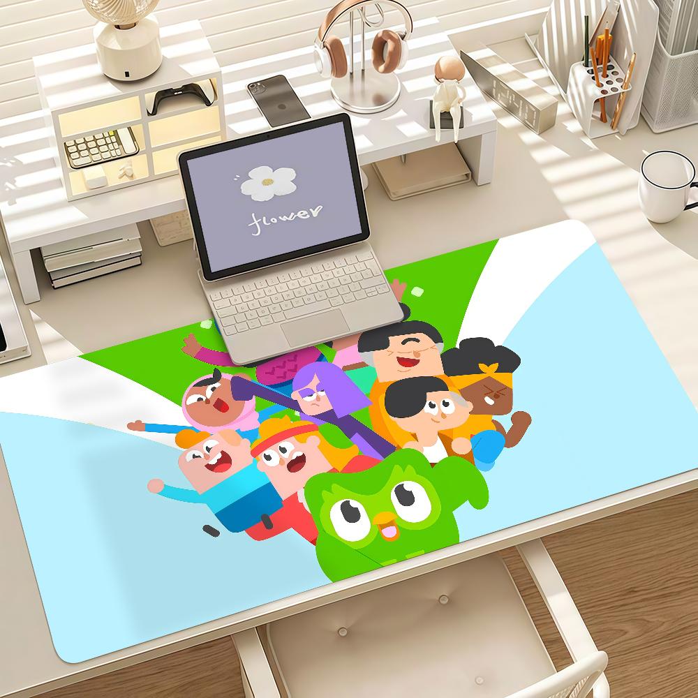 Educational Cartoon Dduolingo Mouse Pad Anti Slip Rubber Edge Locked Thickened Laptop Gaming Desk Mat