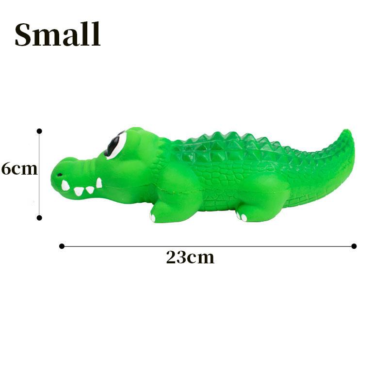 1pc Dog Chew Toy Latex Crocodile Pet Squeaky Toys For Small Medium Dogs Interactive Teeth Cleaning Dog Sounding Toy Pet Supplies