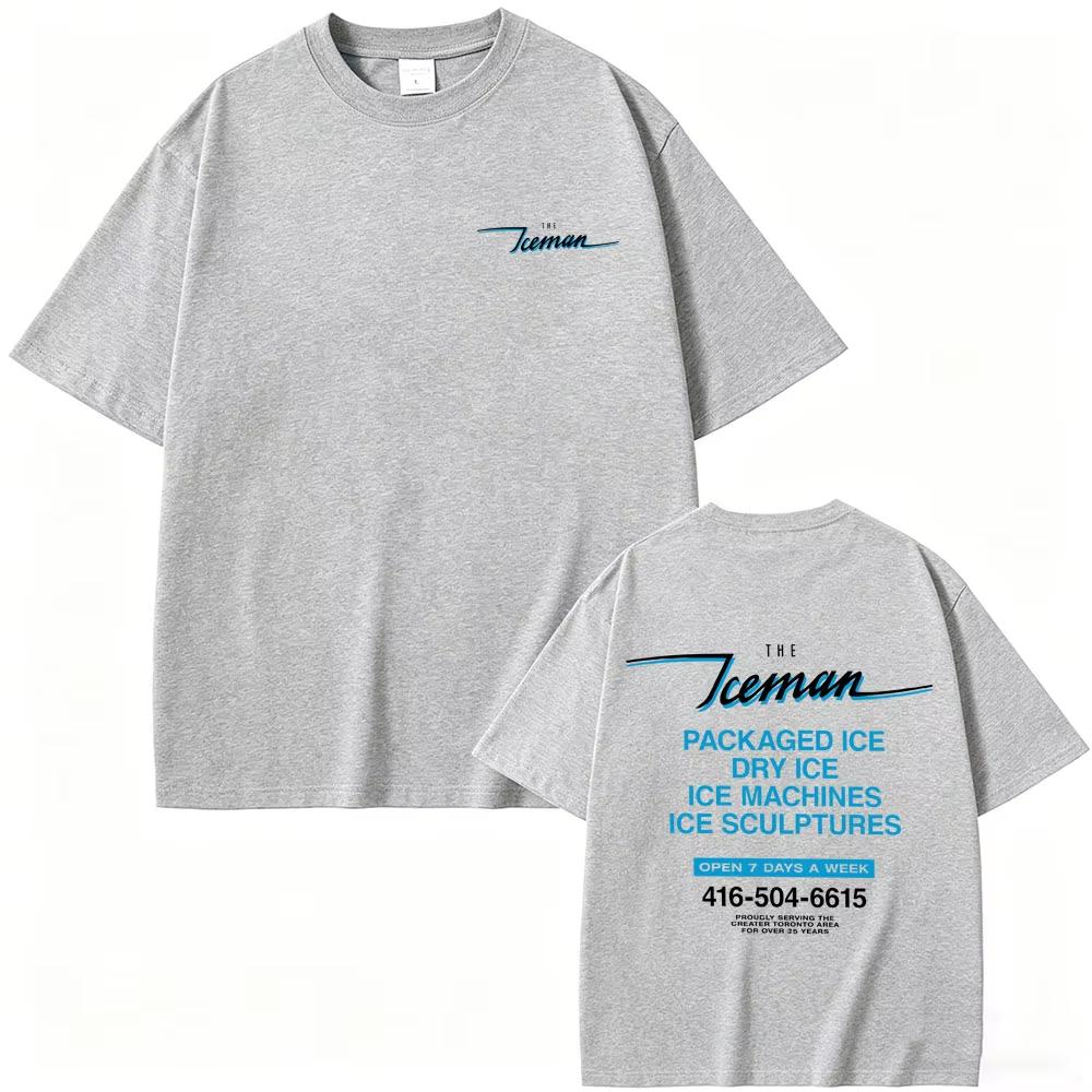 Rapper Drake ICEMAN Album Graphic Print Men's Fashion Hip‑Hop Loose Summer Casual Short‑Sleeve T-shirt