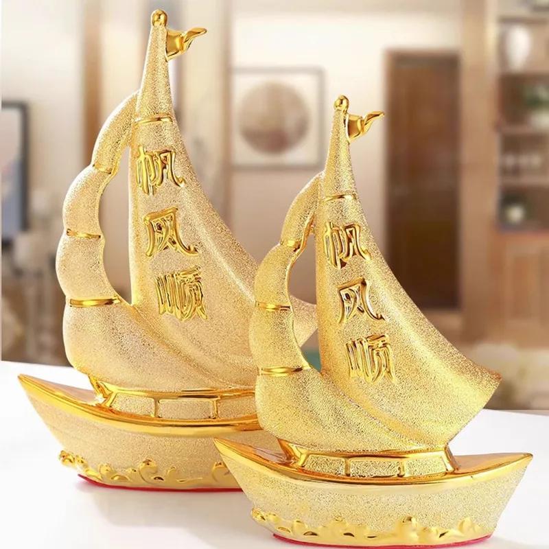 Heimdekorationszubehör Ornament Segelboot Wohnzimmer Schreibtischdekoration Ladeneröffnungsgeschenke Keramikhandwerk