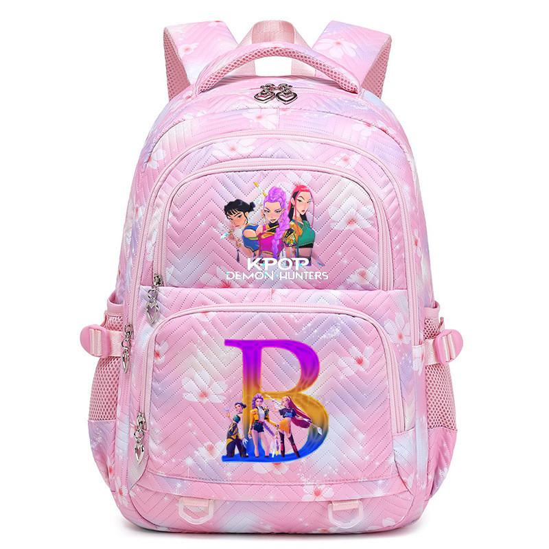 Kinder Mädchen Kpop Rumi Zoey Mira Buchstaben Aufdruck Student Schultasche Wasserdichter Rucksack