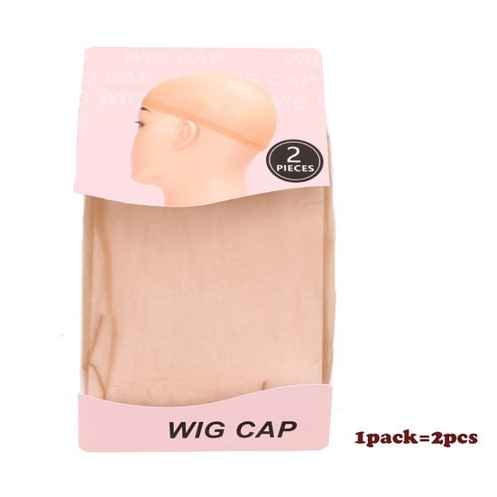 1 Pair Wig Hat Stretchy Invisible Breathable Sheer Natural Nude Ultra-thin Women Lace Front Wig Synthetic Hair Net Stocking