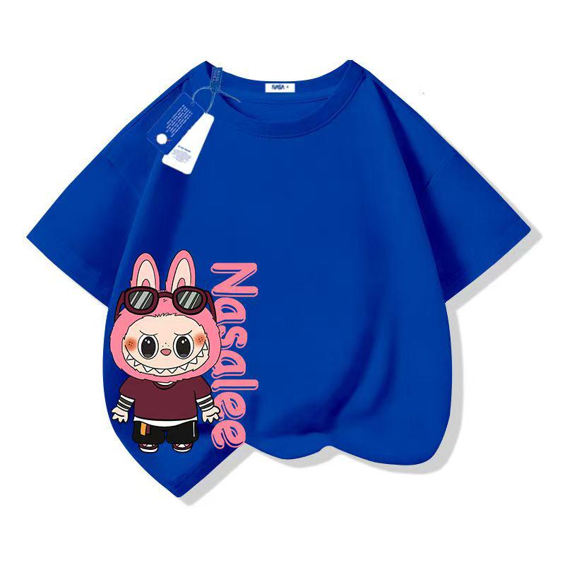 Hot LABUBU Cartoon Anime Print Girl Boy T-Shirt Kids T-Shirt Summer Short Sleeve Tee Child Tops