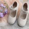 Muffin shoes women's 2025 new Mary Jane thick heel high heel wedding shoes bride wedding bridesmaid shoes
