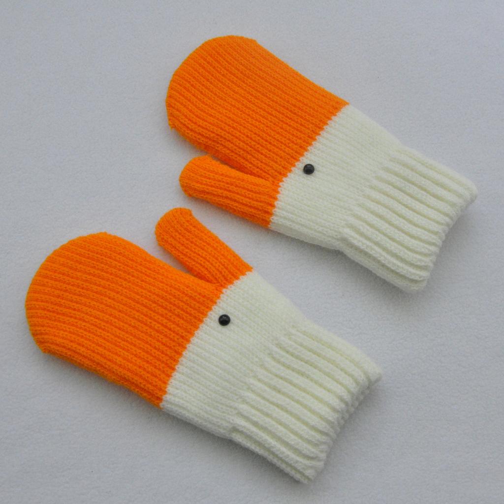 New Winter Thickened Plush Warm Gloves For Men Women Patchwork Handmade Mischief Knitted Mittens Outdoor Cycling Skiing Gloves