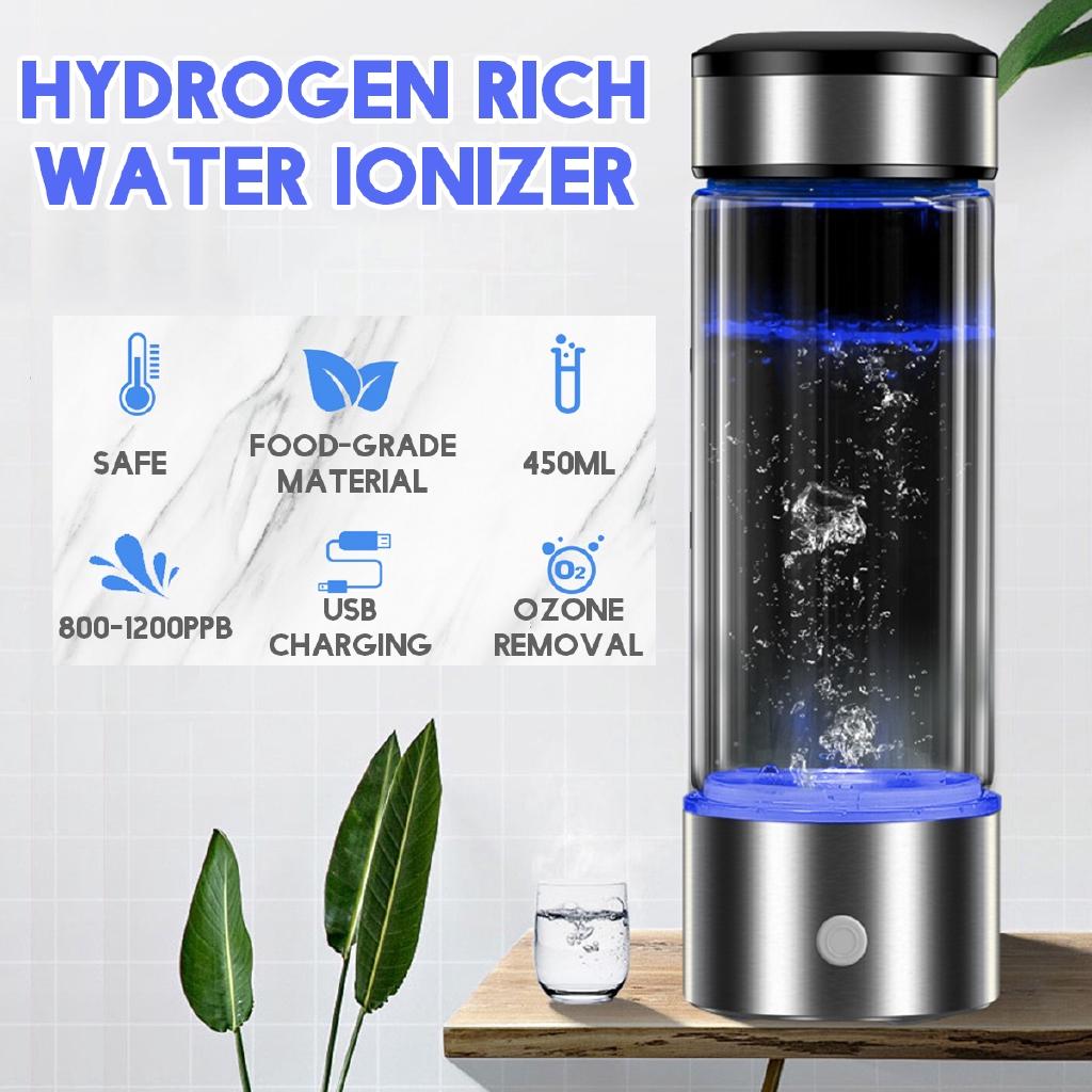 5W Generator Water Maker 450ML Portable Pure H2 Hydrogens-rich Water Bottle Rechargeable Hydrogens Rich Water Bottle Cup