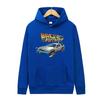 Powrót do Przyszłości Retro Samochód DeLorean Nadruk Bluza z Kapturem Długi Rękaw Top Męski Codzienny Streetwear Pulower Wiosna Jesień Odzież Unisex