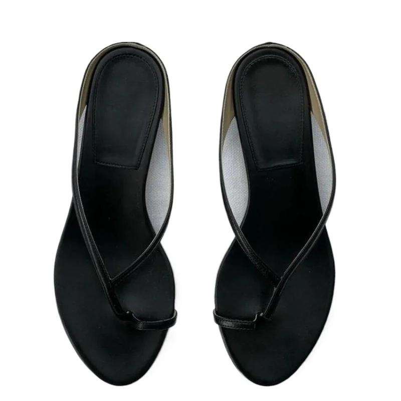 Summer Women's Shoes 2024 High Quality Women's Slippers Fashionable Thong Outdoor Beach Shoes Solid Color Low Heel Women's Shoes