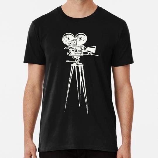 Ретро Камера Оператор Кинооператор Режиссер Фильма S-5XL Сделано в США Футболка 2XL