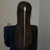 Braided Head Chain Snake Shape Long Tassel Rhinestone Punk Shining Hair Ornament Hair Decor Hair Daily Styling Tool
