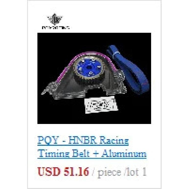 Clear Cam Gear Cover Timing Belt Cover Turbo Cam Pulley For Honda 96-00 EK With PQY Sticker PQY6337