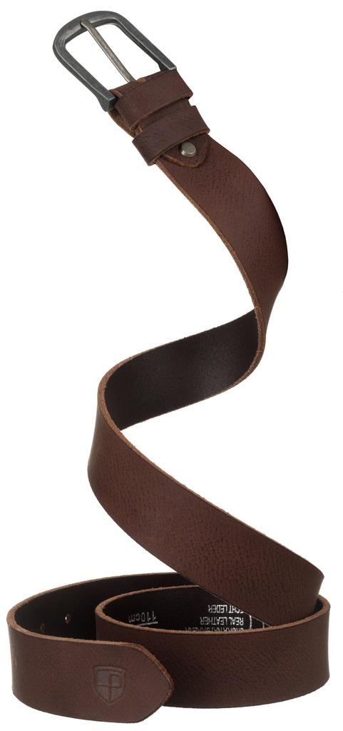 Wide Leather Belt PTN PS-04-90-3491 D.Brown