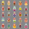 50 Photos of Russian Nesting Dolls Personalized Cartoon Creative Dolls Decorative Water Cup Suitcase Notebook Stickers