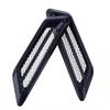 2pcs Black Universal Car Air Flow Fender Side Mesh Vent Decoration Sticker Cover