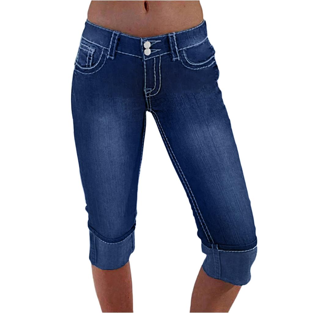 Fashion Women's Denim Leggings Summer Shorts Blue Jeans