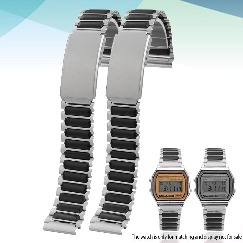 18mm Stainless Steel Strap for CASIO F-91W/A158/A159/A168/169 AE1200A 1300  AQS810 Watchband Ultra-thin Metal Bracelets Belt