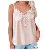 Women Fashion Solid Color Sexy Lace V-neck Camisole Vest Tank Top