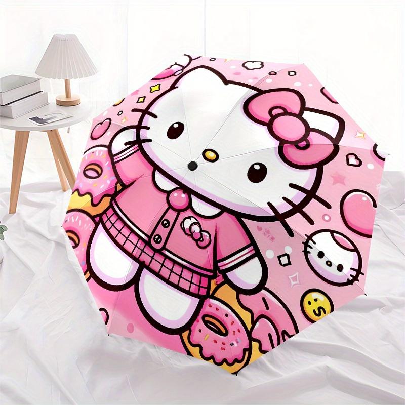 1pc Hello Kitty Donuts Pink Theme Umbrella with Plastic Handle,Suitable for All Seasons Home Travel Outdoor UmbrellaSanlio114