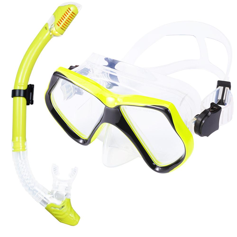 

Комплект сухой трубки для дайвинга, маска для плавания, очки для плавания, не пропускающие воду, широкий обзор, закаленное стекло, регулируемый ремешок для взрослых и молодежи CHINA