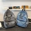 College Style Couple Student Schoolbag Denim Lightweight Backpack