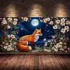 Diy Diamond Mosaic Moon Fox Flower Large Size Diamonds Painting Full Drill Rhinestone Embroidery Animals Jewelry Cross Stitch Kits Wall Decor
