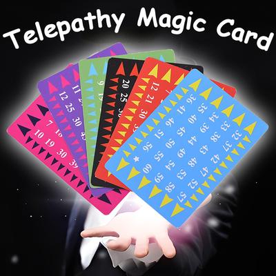 1Set Telepathy Magic Card Stage Close-up Magic Audience Interaction Magic for Party Gathering Entry Level Magic Props