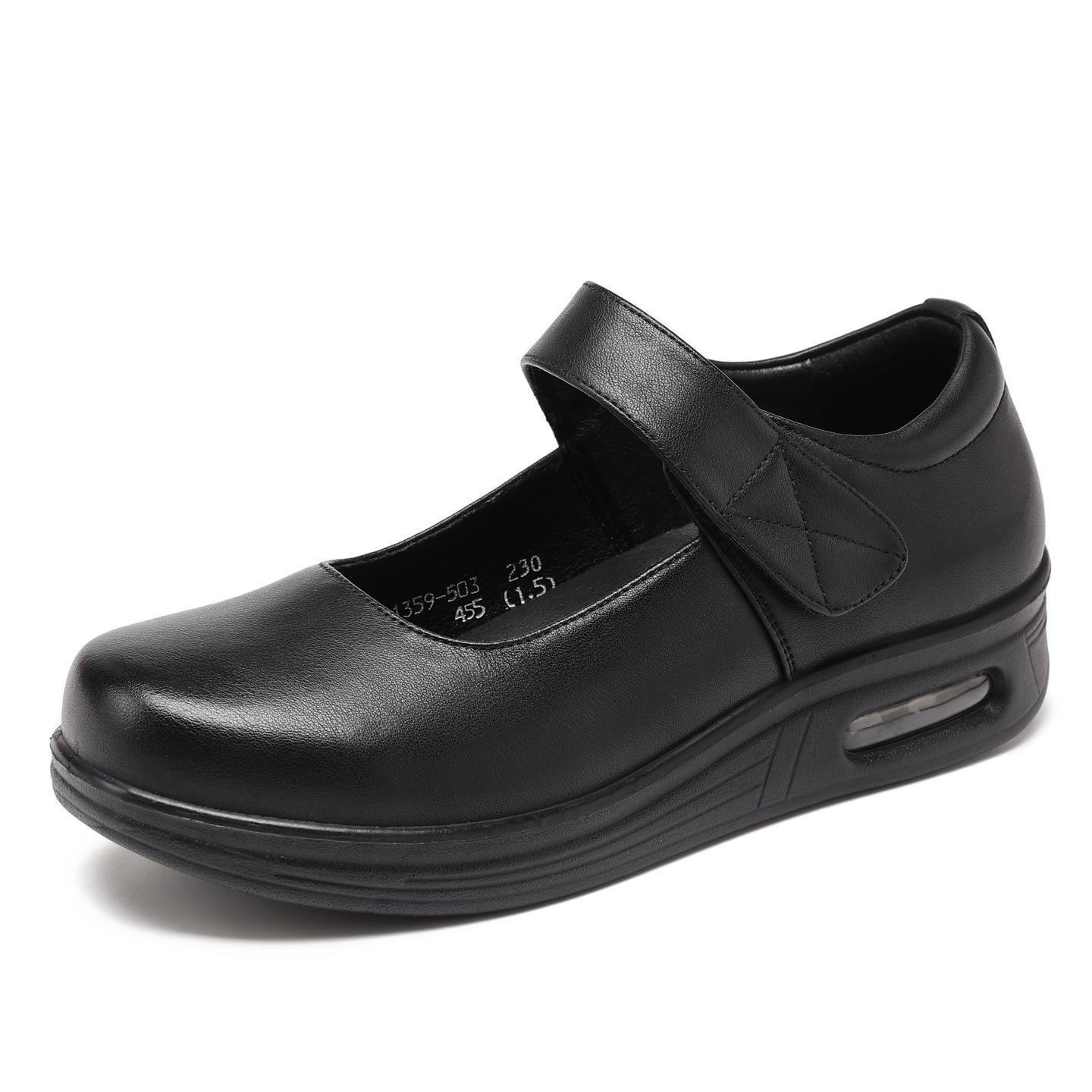 

Women’s Genuine Leather Non-Slip Work Shoes, Soft Sole, Comfortable Low-Cut Design for Kitchen & Restaurant (Style 801359) Size 40 чорний