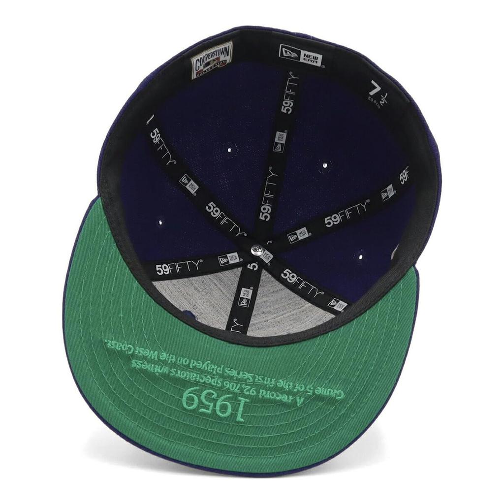 New Era 59FIFTY MLB Side Patch LA Dark Royal Cap, Size 7 3/8, 5950SB, MLB WORLD SERIES, LOSDODCO DROY