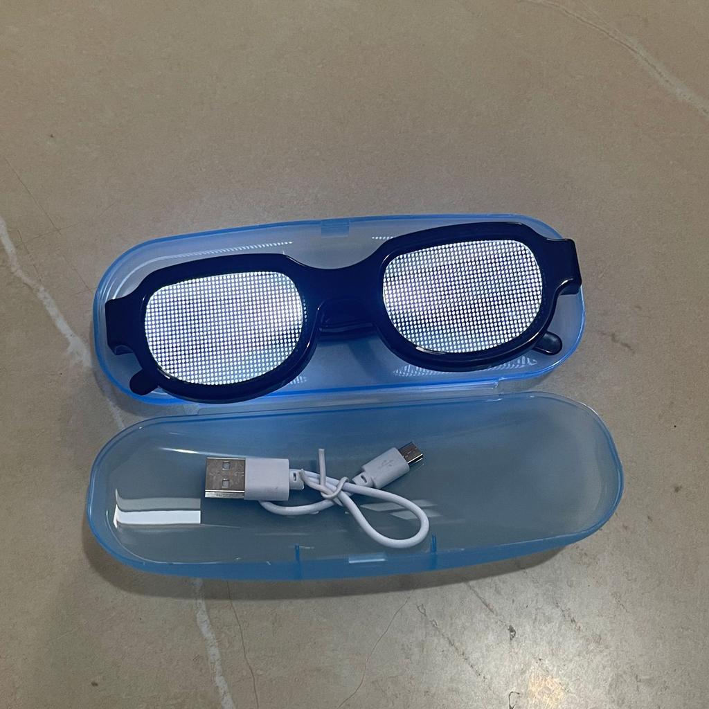 Halloween Glasses Special Effect Luminous Glasses Cool Anime Flash Eye Glasses Led Glasses Sense of Technology Eyewear for Party