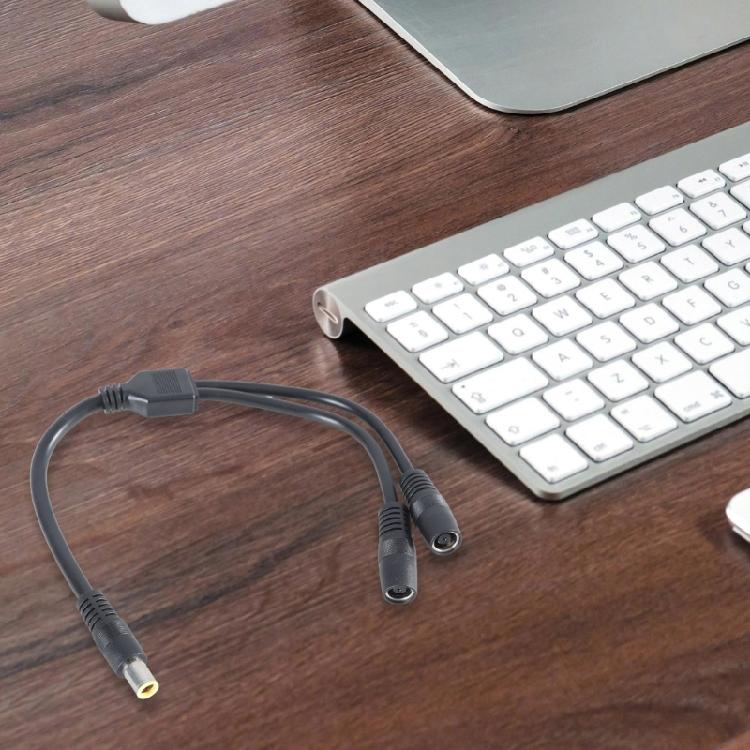 30cm/11.81inch DC7909 1 Male to Two Female Power Cord Copper Connecting Wire 2-In-1 Charging Cable for Solar Panel