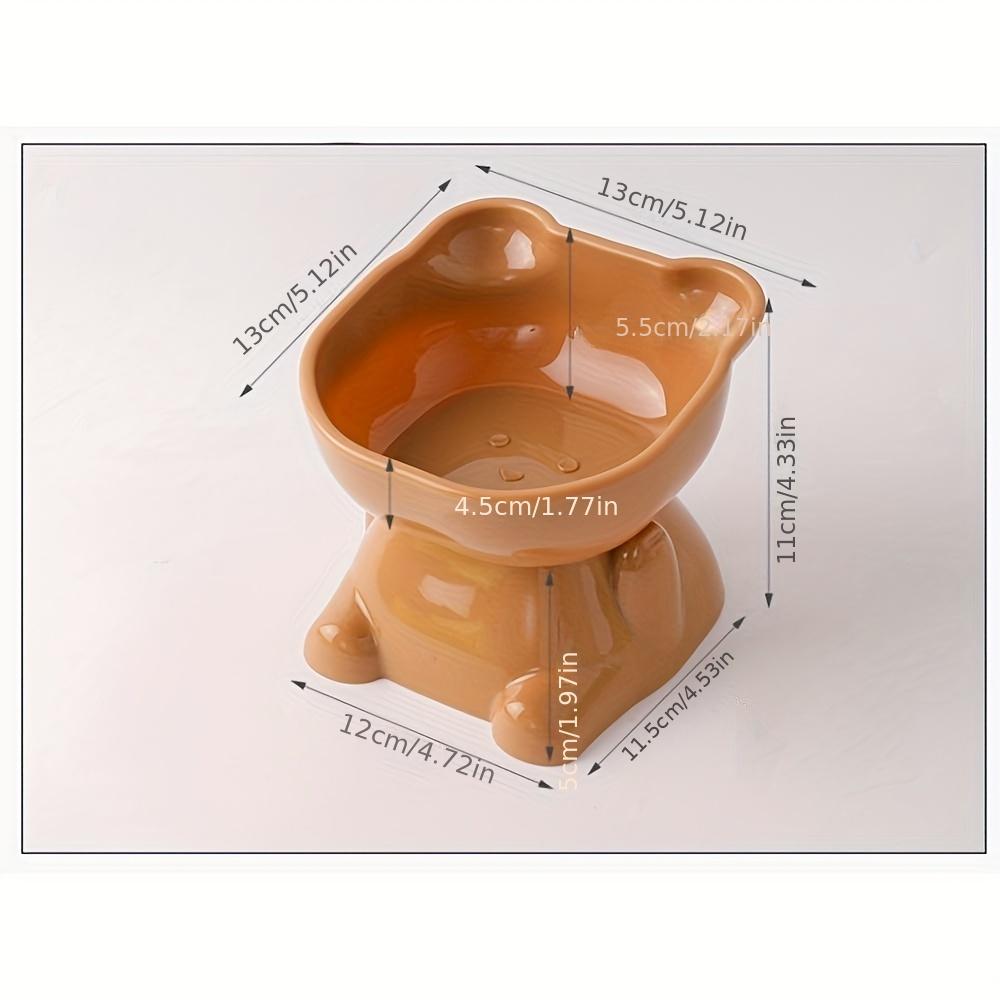 Cat Bowl Face Support Bear Pet Neck Protection Bowl Cat Bowl Anti Overturning Cat Food Rice Bowl