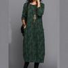 Women's Floral Print Long Sleeve Maxi Dress Casual Loose Fit with Pockets