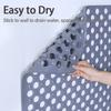 1pc Anti-slip Shower Cabin Mat 43x75cm Diatomite Bath Mat Bathroom Non-Slip Mat with Suction Cup Quick Drain YSFHD02