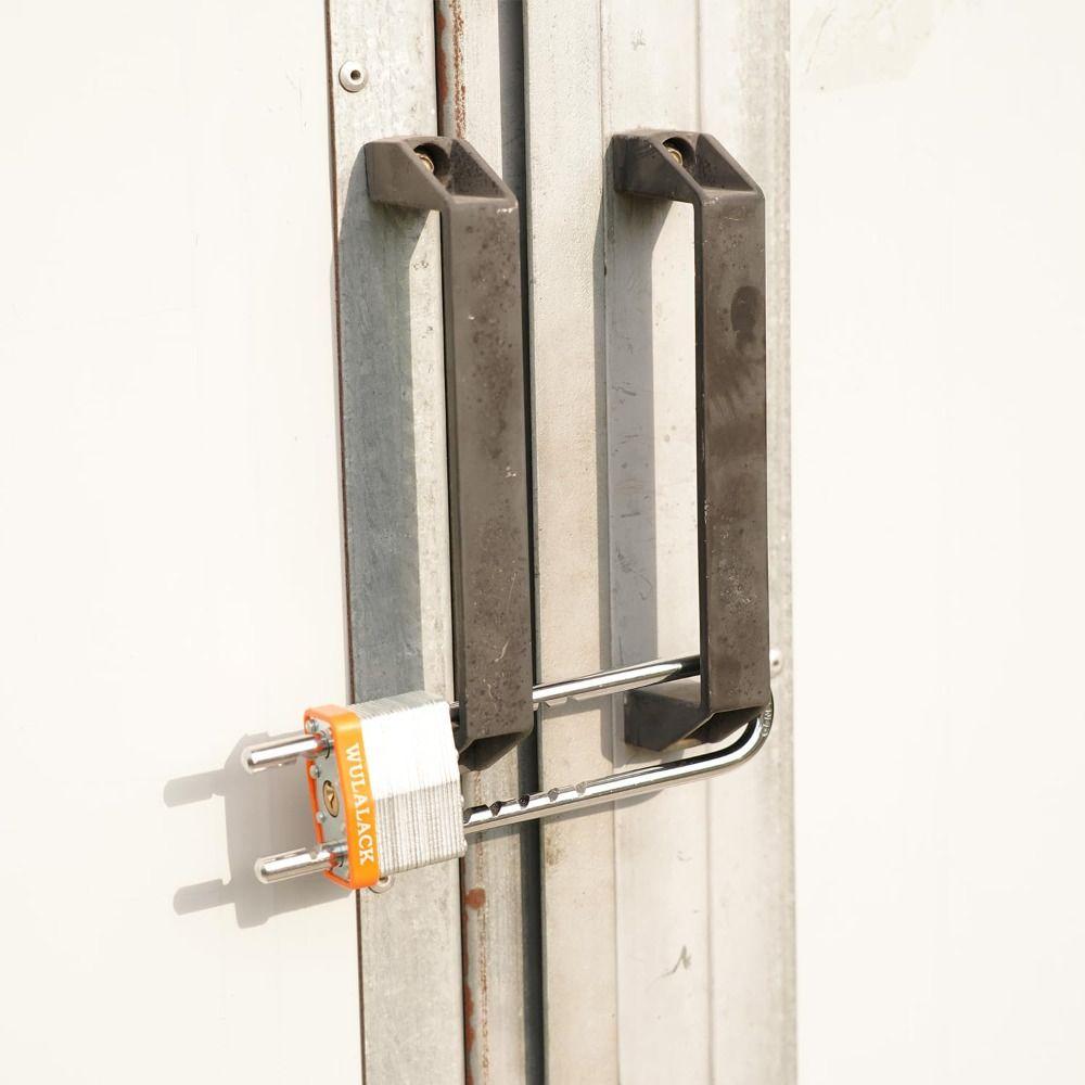 38.8/22.7/58.9mm Long/Short Shackle Red Daily Lock Key Laminated Steel Padlock  Indoor