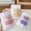 2Pcs/set Macaron Fabric Plaid Hair Clip Solid Color Square Cotton Filling Hairpin Children's Side Bangs Clip Girls Hair Accessories