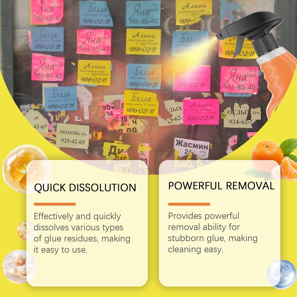 Multi-Purpose Adhesive Remover Spray 120ml Powerful Glue Sticky Residue Cleaner for Stickers Labels Tapes